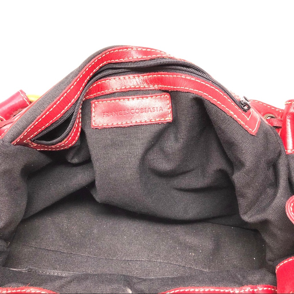 FRANCESCO BIASIA large brick red leather bag - Picture 7 of 8